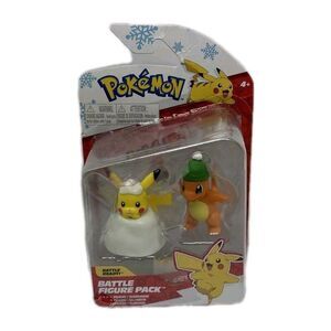 🔥🆕Pokemon Holiday Battle Figure Pack Pikachu & Charmander 2022 Winter